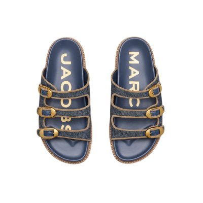 THE DENIM SUEDE KIKI SLIDE